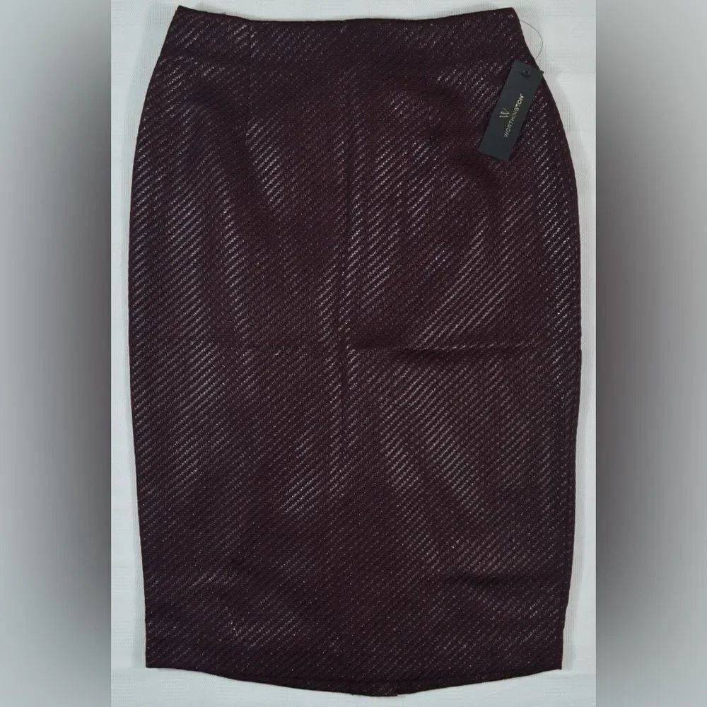 Worthington Elegant Purple Burgundy Pencil Skirt Size 4